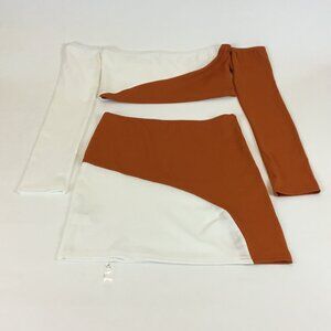 (NWOT) No Brand Orange/White 2pc